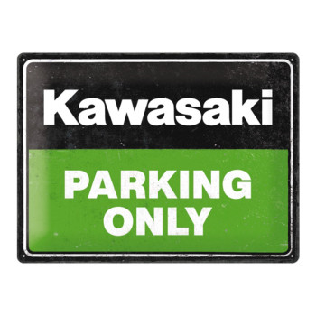 Blechschild 40x30 cm Kawasaki Parking Only