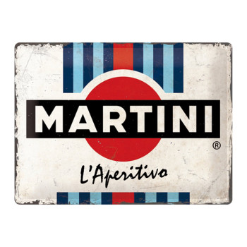 Blechschild 40x30 cm Martini (L'Aperitivo Racing Stripes) 