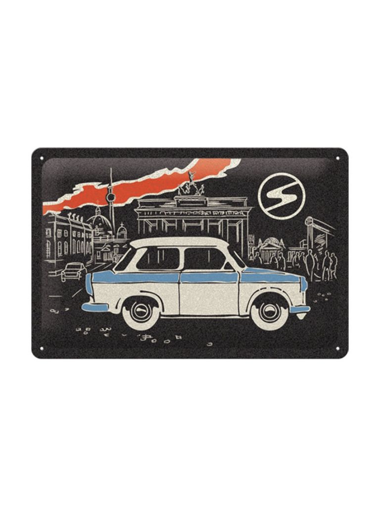 Blechschild 30x20 cm  Trabant (Berlin Black) 