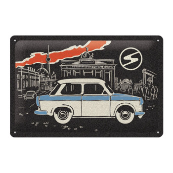 Blechschild 30x20 cm  Trabant (Berlin Black) 