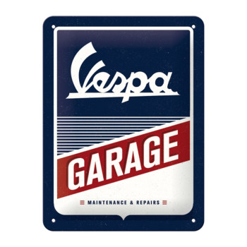 Blechschild 15x20 cm Vespa Garage