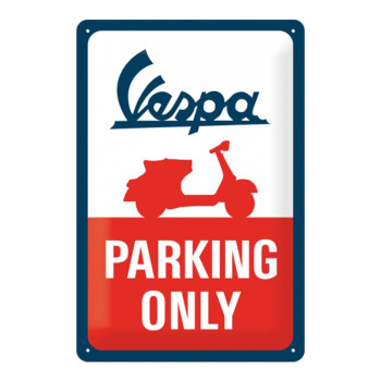 Blechschild 20x30 cm Vespa Parking Only