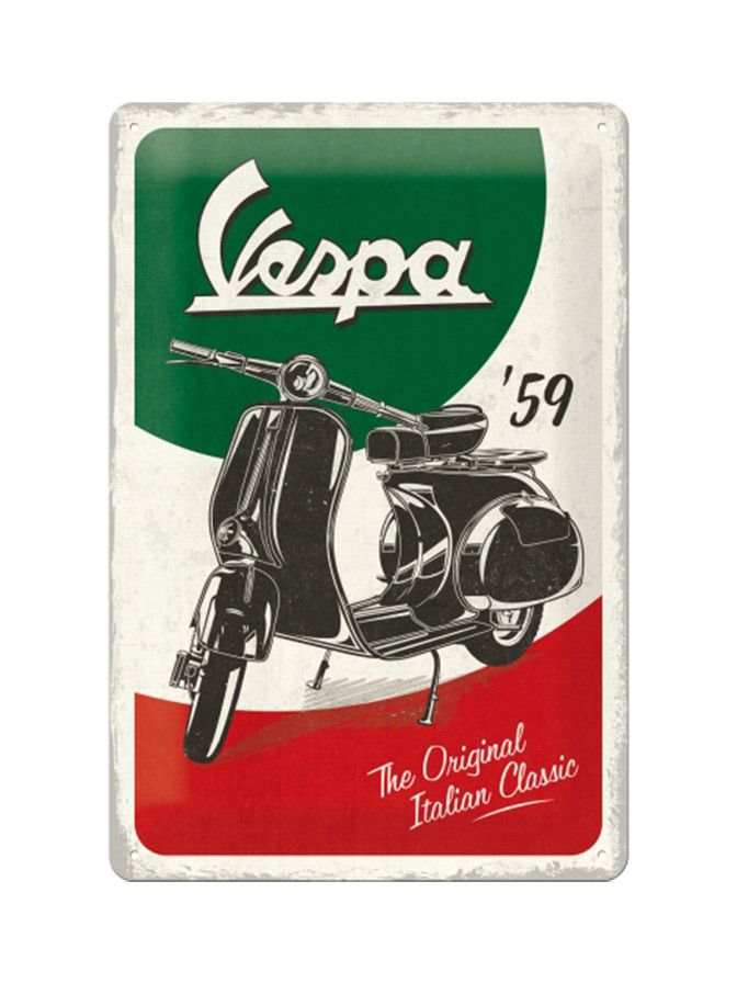 Blechschild 20x30 cm Vespa The Italian Classic