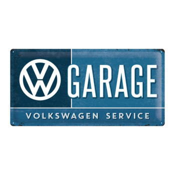 Blechschild 25x50 cm VW Garage
