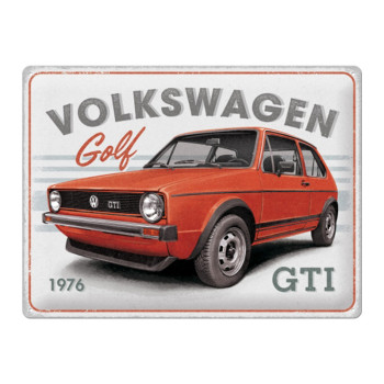 Blechschild 30x40 cm VW Golf GTI 1976