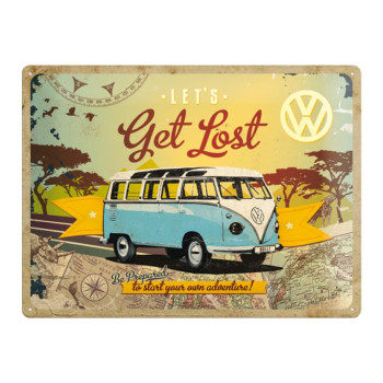 Blechschild 30x40 cm VW Let's Get Lost
