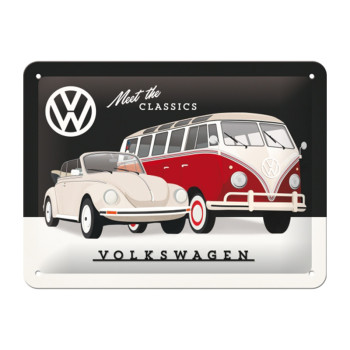 Blechschild 15x20 cm VW Meet The Classics 