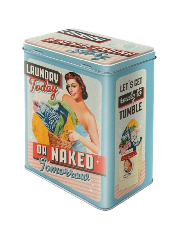 Blechdose L Laundry Today or Naked Tomorrow