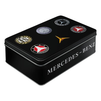 Blechdose L Flach Mercedes-Benz Logo Evolution
