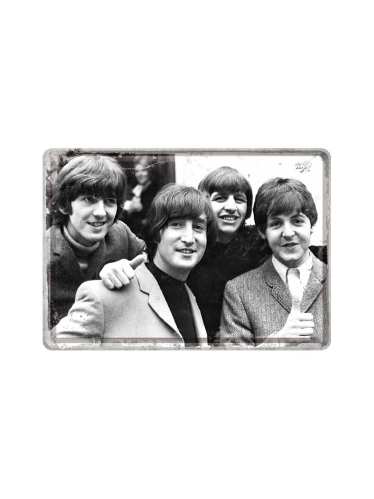 Blechschild Postkarte 10x14 cm Beetles