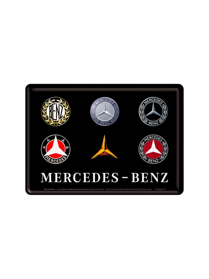 Blechschild Postkarten 10x14 cm Mercedes-Benz (Logo Evolution)
