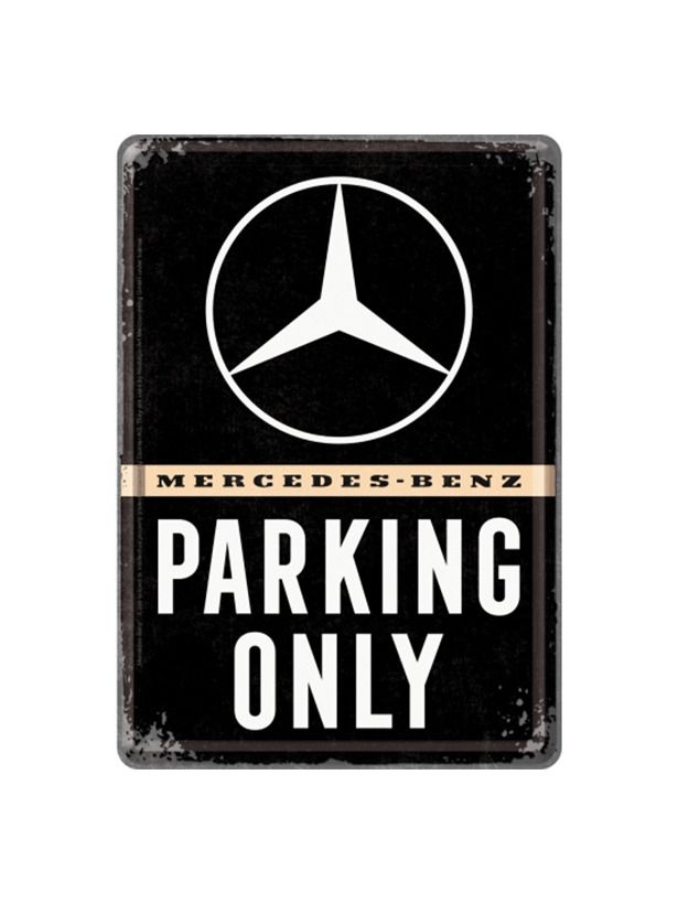 Blechschild Postkarten 10x14 cm Mercedes-Benz Parking Only