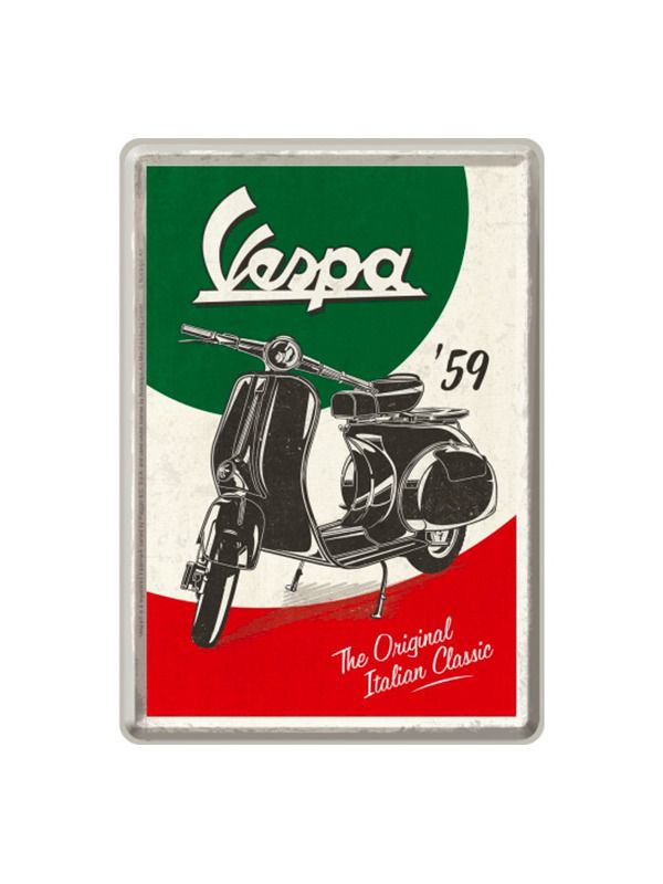 Blechschild Postkarte 10x14 cm Vespa (The Italian Classic)