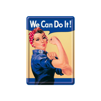 Blechschild Postkarte 10x14 cm We Can Do It!