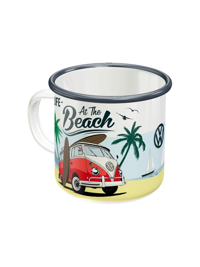 Metall Tasse VW At the Beach