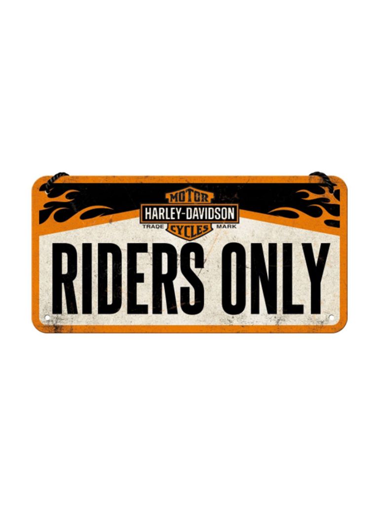 Hängeschild 10x20 cm Harley-Davidson Riders Only