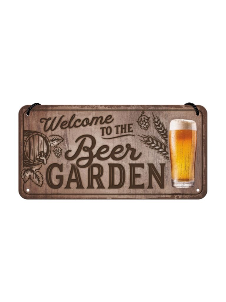 Hängeschild 10x20 cm Beer Garden