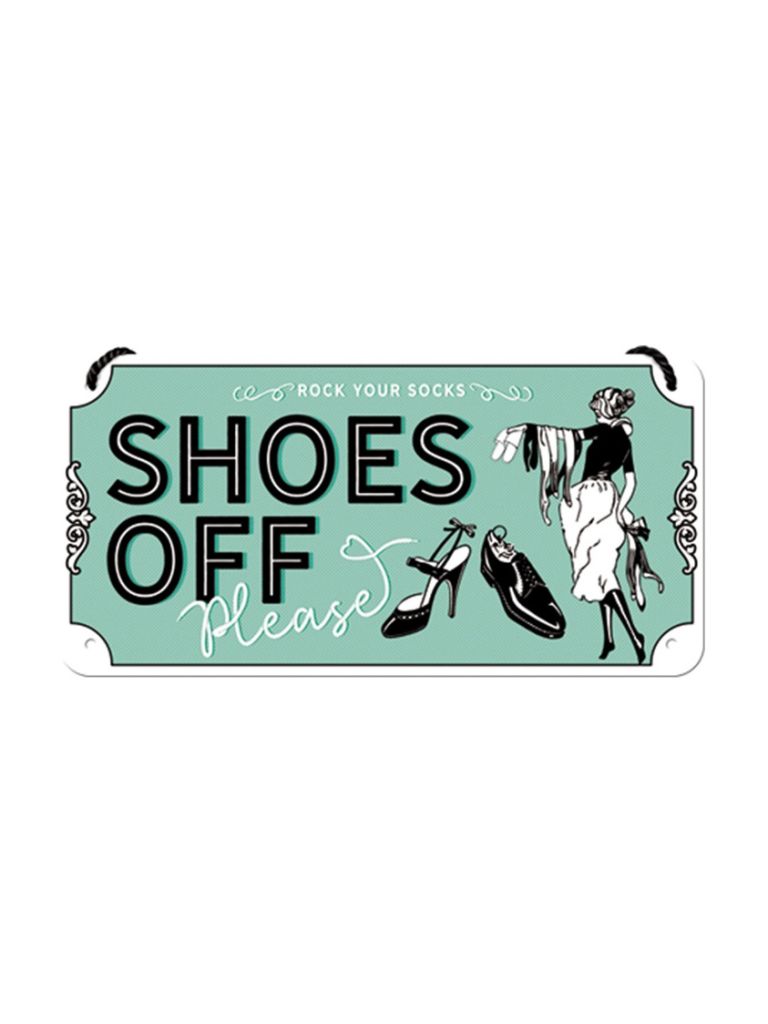 Hängeschild 10x20 cm Shoes Off