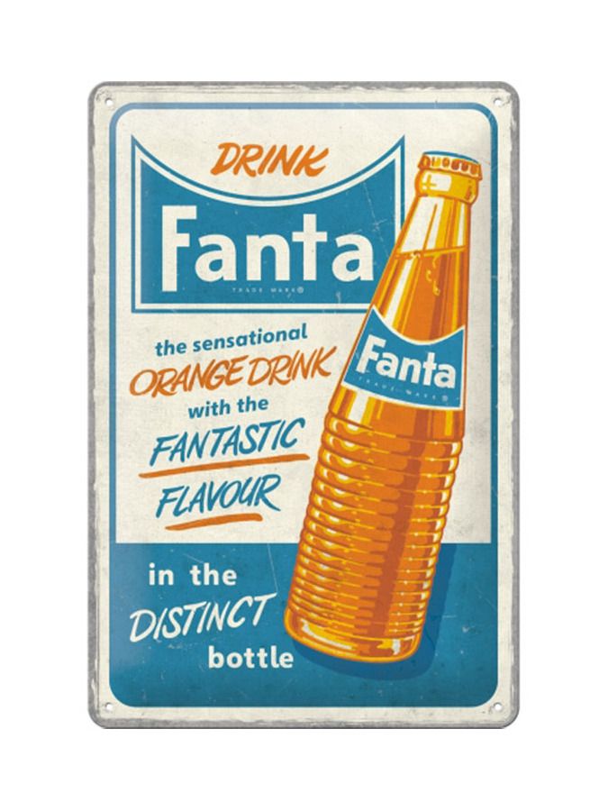 Blechschild 20x30 cm Fanta Retro