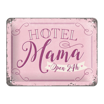 Blechschild 15x20 cm Hotel Mama