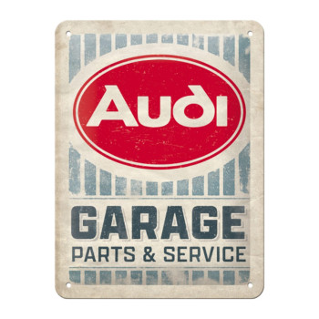 Blechschild 15x20 cm Audi (Garage Parts & Service)