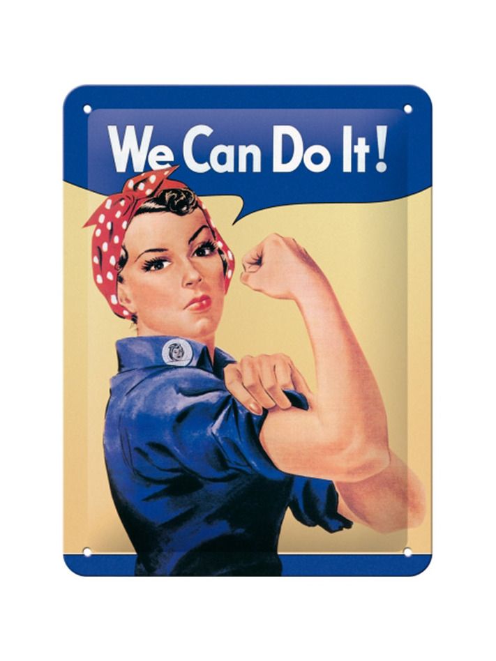 Blechschild 15x20 cm We Can Do It! 