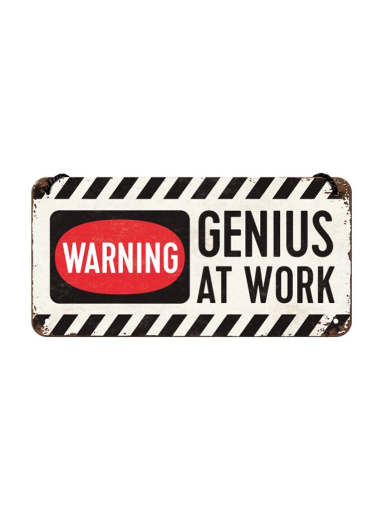 Hängeschild 10x20 cm Warning!