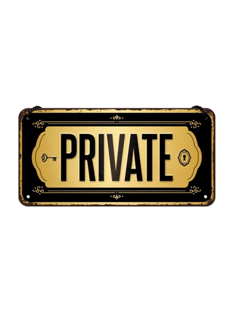 Hängeschild 10x20 cm Private