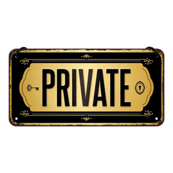 Hängeschild 10x20 cm Private