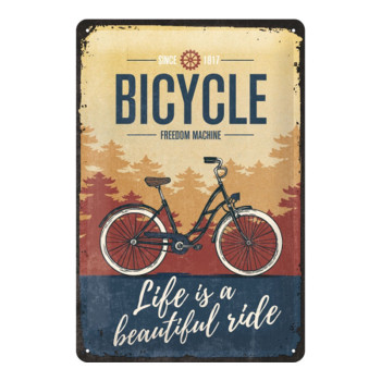 Blechschild 20x30 cm Bicycle (Freedom Machine)
