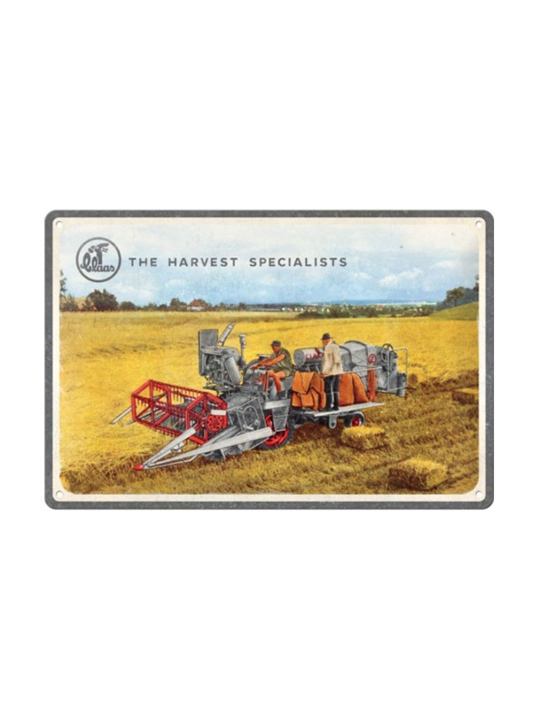 Blechschild 20x30 cm Claas The Harvest Specialists