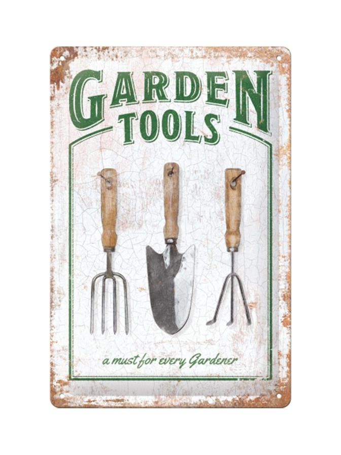 Blechschild 20x30 cm Garden Tools