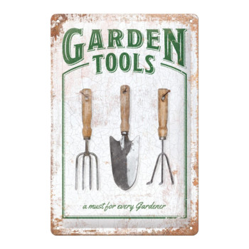 Blechschild 20x30 cm Garden Tools