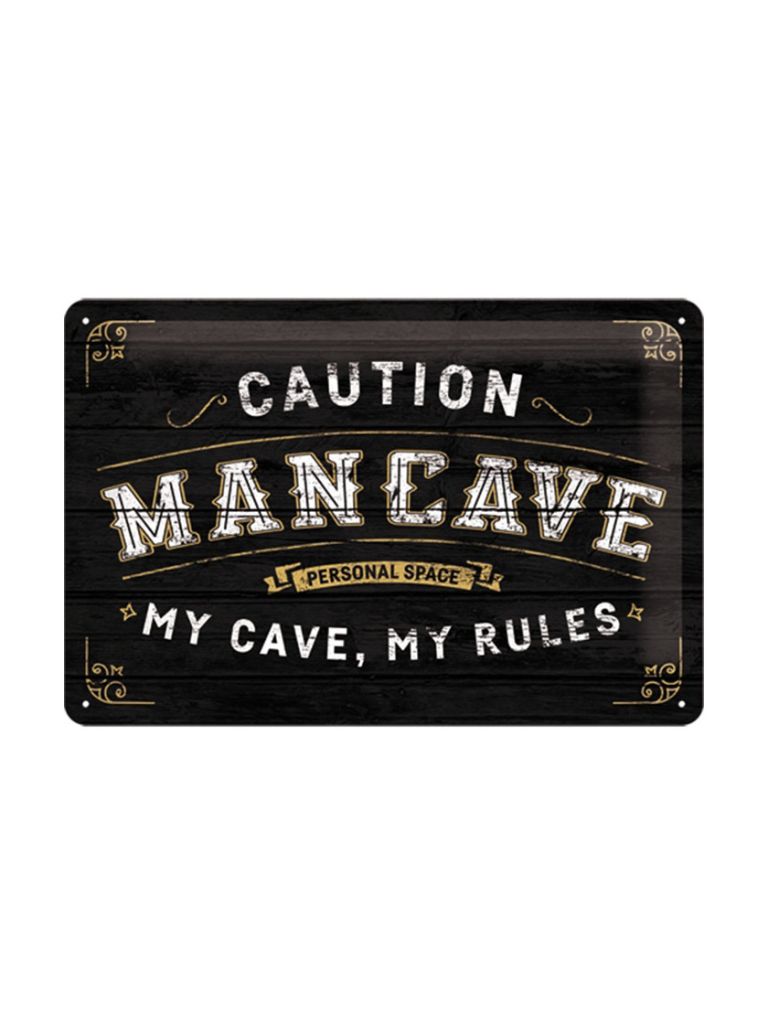Blechschild 20x30 cm Man Cave