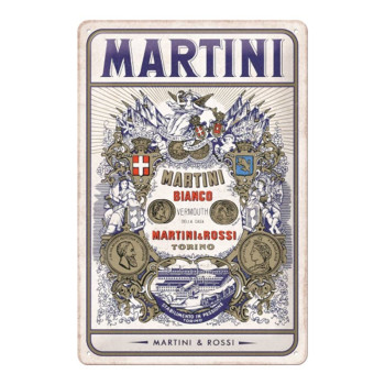 Blechschild 30x20 cm Martini Bianco Vermouth Label 