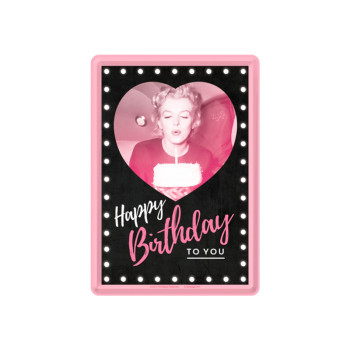 Blechschild Postkarte 10x14 cm Happy Birthday to You