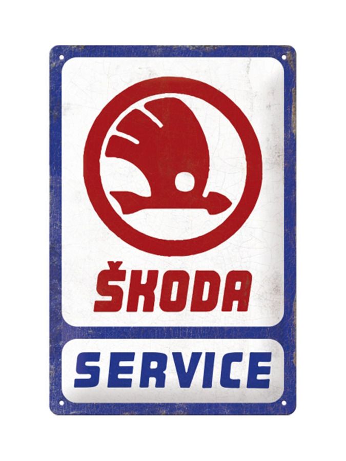 Blechschild 20x30 cm Skoda Service