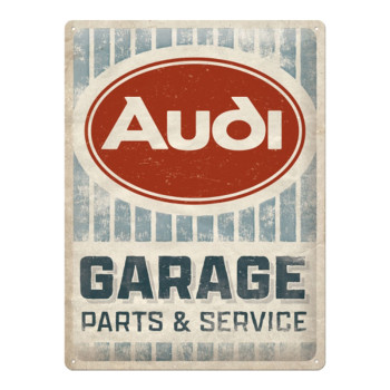 Blechschild Audi Garage Parts & Service 30x40cm