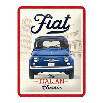 Blechschild 15x20 cm Fiat 500 The Italian Classic