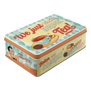 Blechdose Flach Tea & Cookies Together