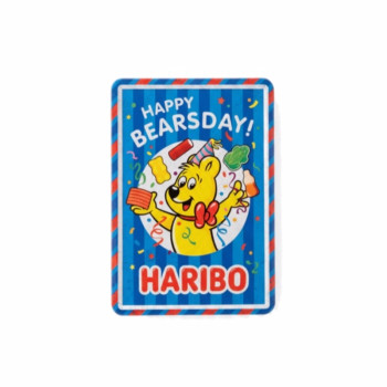 Blechschild Postkarte 10x14 cm HARIBO Happy Bearsday
