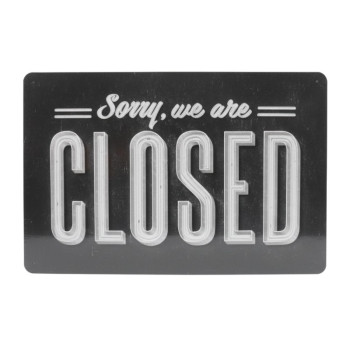 Blechschild 20x30 cm Sorry, We Are Closed
