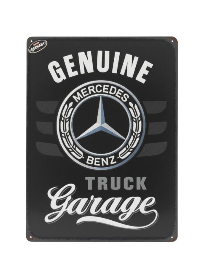 Blechschild 30x40 cm Mercedes-Benz Genuine Truck Garage