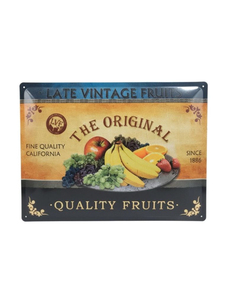 Blechschild 40x30 cm The Original Quality Fruits