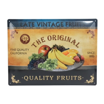 Blechschild 40x30 cm The Original Quality Fruits
