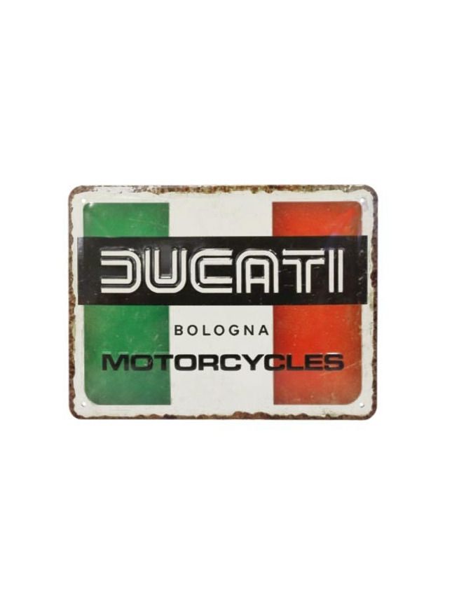 Blechschild 15x20 cm Ducati Italy Giugiaro Logo