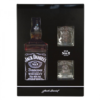 Jack Daniel's 0,7l 40% Gift Box + 2 Glass - 1