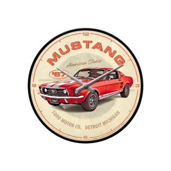 Wanduhr Ford Mustang (GT 1967 Red)