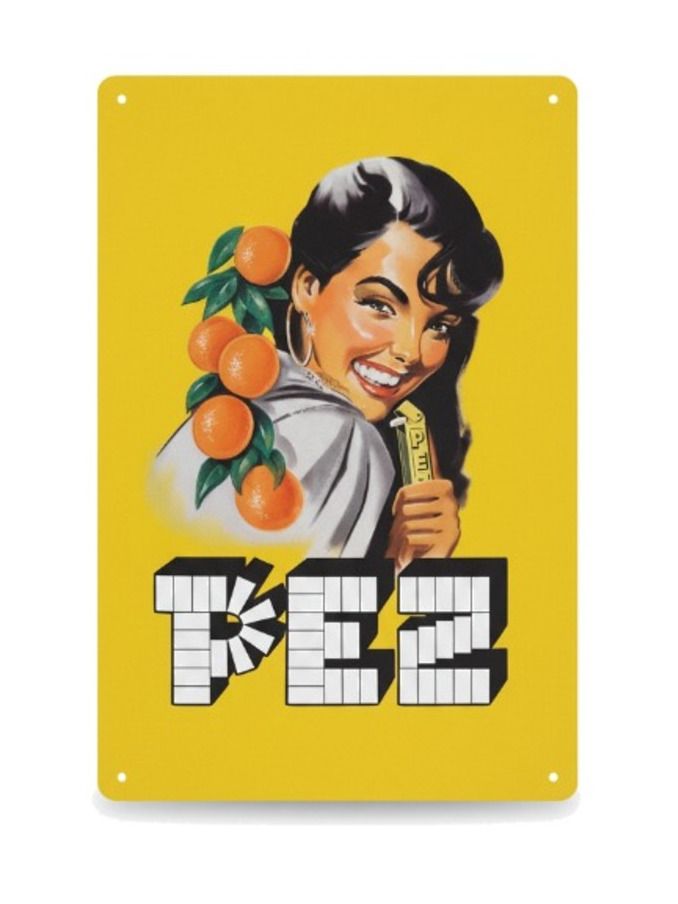 Blechschilder PEZ Orange 20 x 30 cm