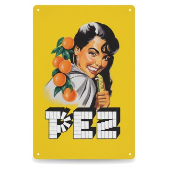 Blechschilder PEZ Orange 20 x 30 cm